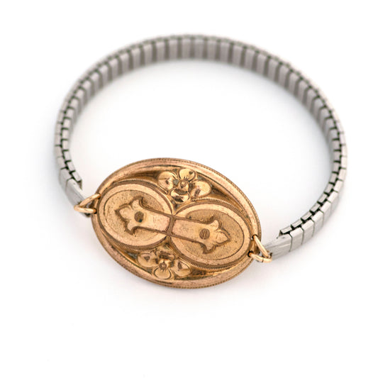 Antique Shield Brooch Bracelet