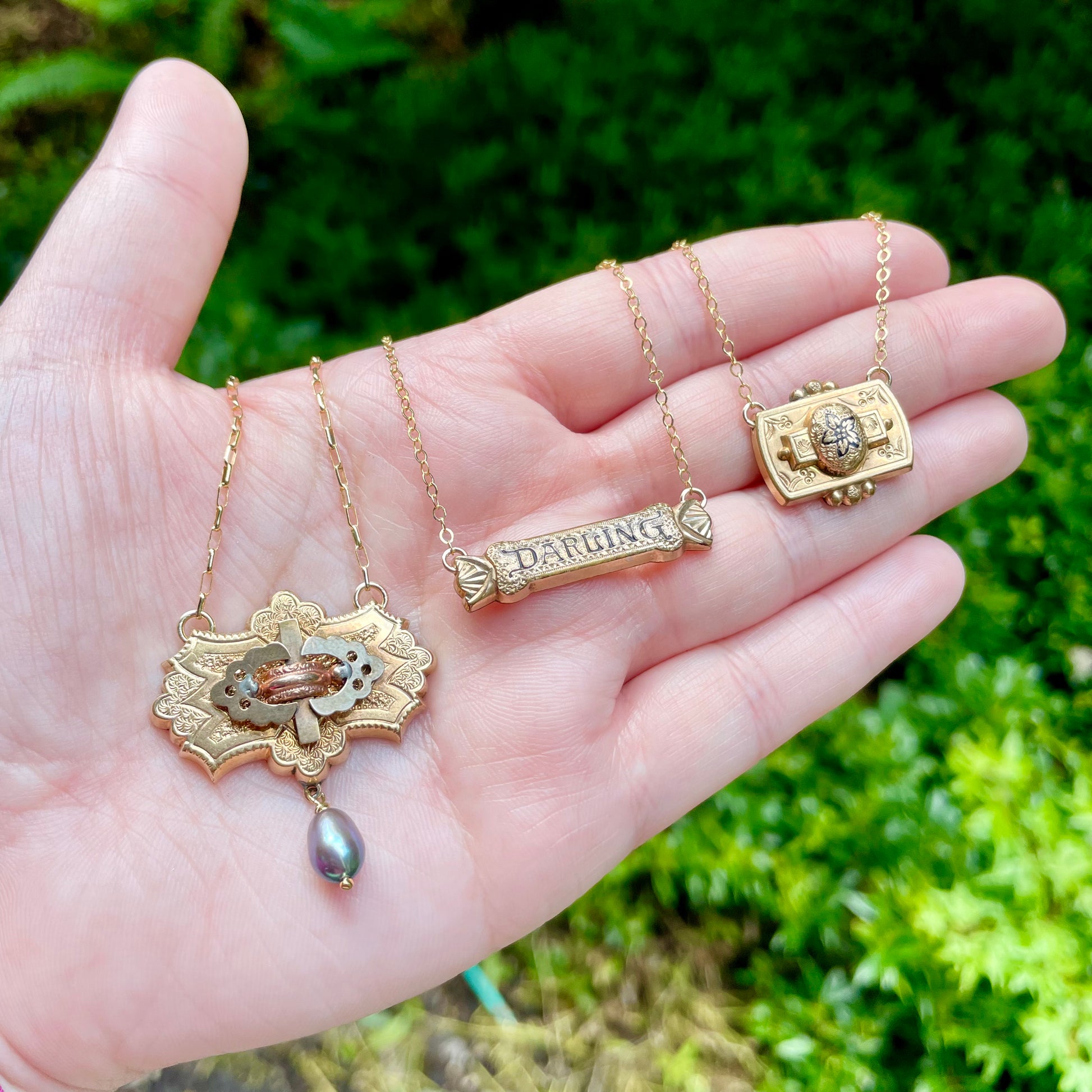 victorian dress pin conversion necklaces